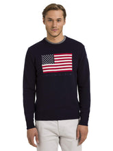 Carica l&#39;immagine nel visualizzatore di Gallery, North Sails Uomo Maglia Girocollo con La Bandiera Americana Blu Navy - XL
