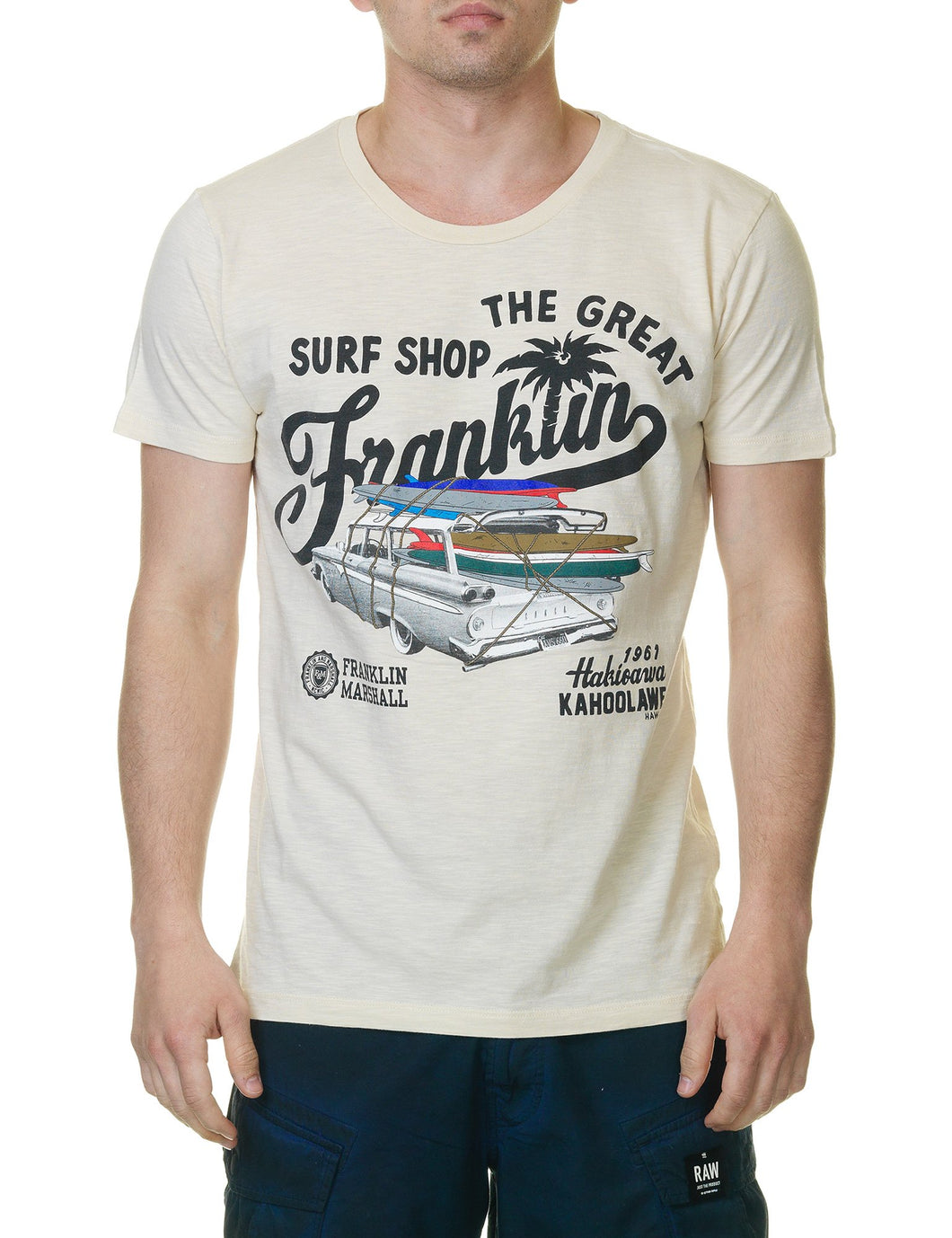 Franklin & Marshall T-Shirt Manica Corta Bianco Sporco Vanilla XL