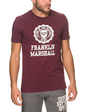 Carica l&#39;immagine nel visualizzatore di Gallery, Franklin &amp; Marshall t-shirt jersey logo vintage bordeaux
