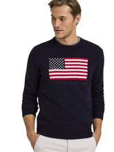 Carica l&#39;immagine nel visualizzatore di Gallery, North Sails Uomo Maglia Girocollo con La Bandiera Americana Blu Navy - XL
