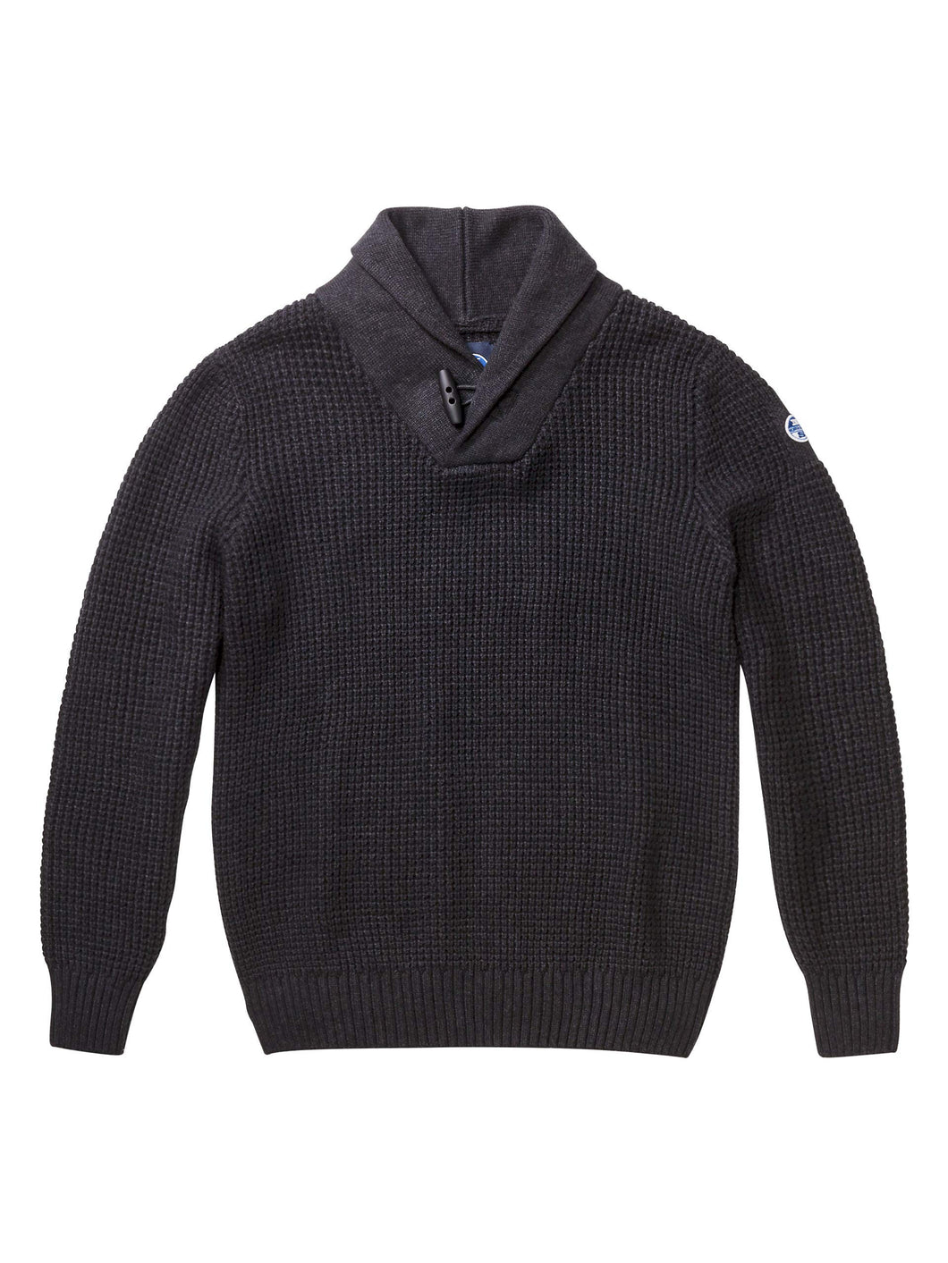 North Sails Uomo Maglia Collo a Scialle con 1 Chiusura in Grigio Scuro - XXL