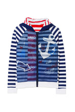 Carica l&#39;immagine nel visualizzatore di Gallery, Desigual Felpa Bambina Sweat CELA 18SGSK11 con Cappuccio 5/6 Blu
