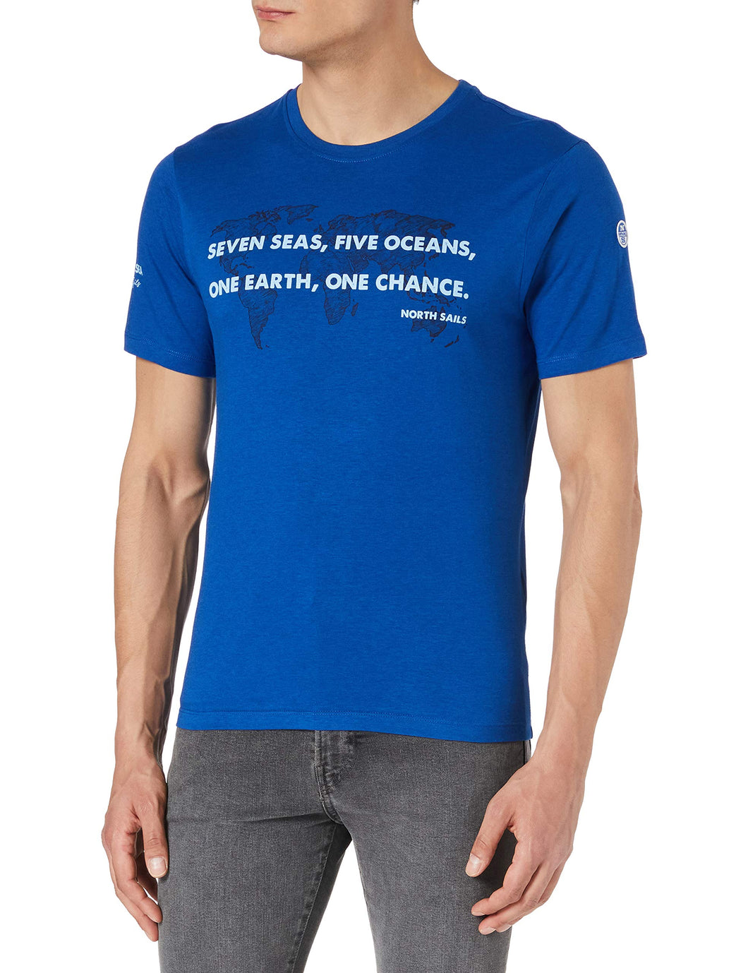 NORTH SAILS T-Shirt da Uomo in Jersey - Cotone e bambù - vestibilità Regolare - Leggera con Girocollo e Maniche Corte