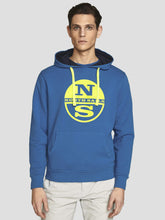 Carica l&#39;immagine nel visualizzatore di Gallery, NORTH SAILS Uomo Felpa in Cotone Biologico con Cappuccio - Ampia Tasca a Canguro - vestibilità Regular - M
