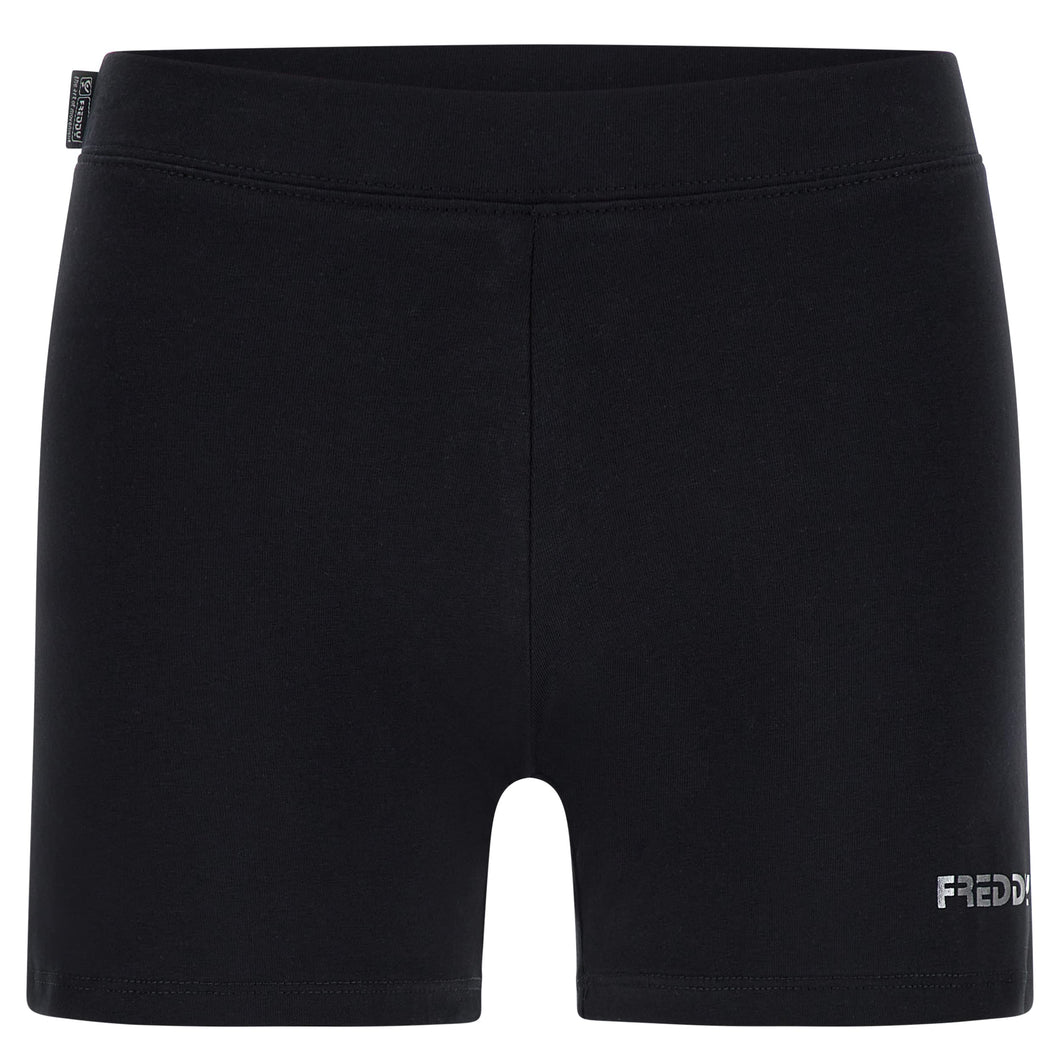 FREDDY - Shorts Aderenti Elasticizzati con Logo Argento
