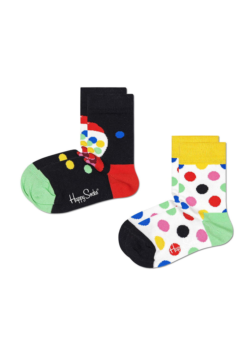 Happy Socks Bubblegum 2-Pack Calzini, Multicolore, 4-6 Anni Unisex-Bambini e Ragazzi