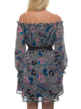 Carica l&#39;immagine nel visualizzatore di Gallery, Guess Abito Donna Manica Lunga Scollo a Barca Multicolore W0YK95W8SL2-P00S
