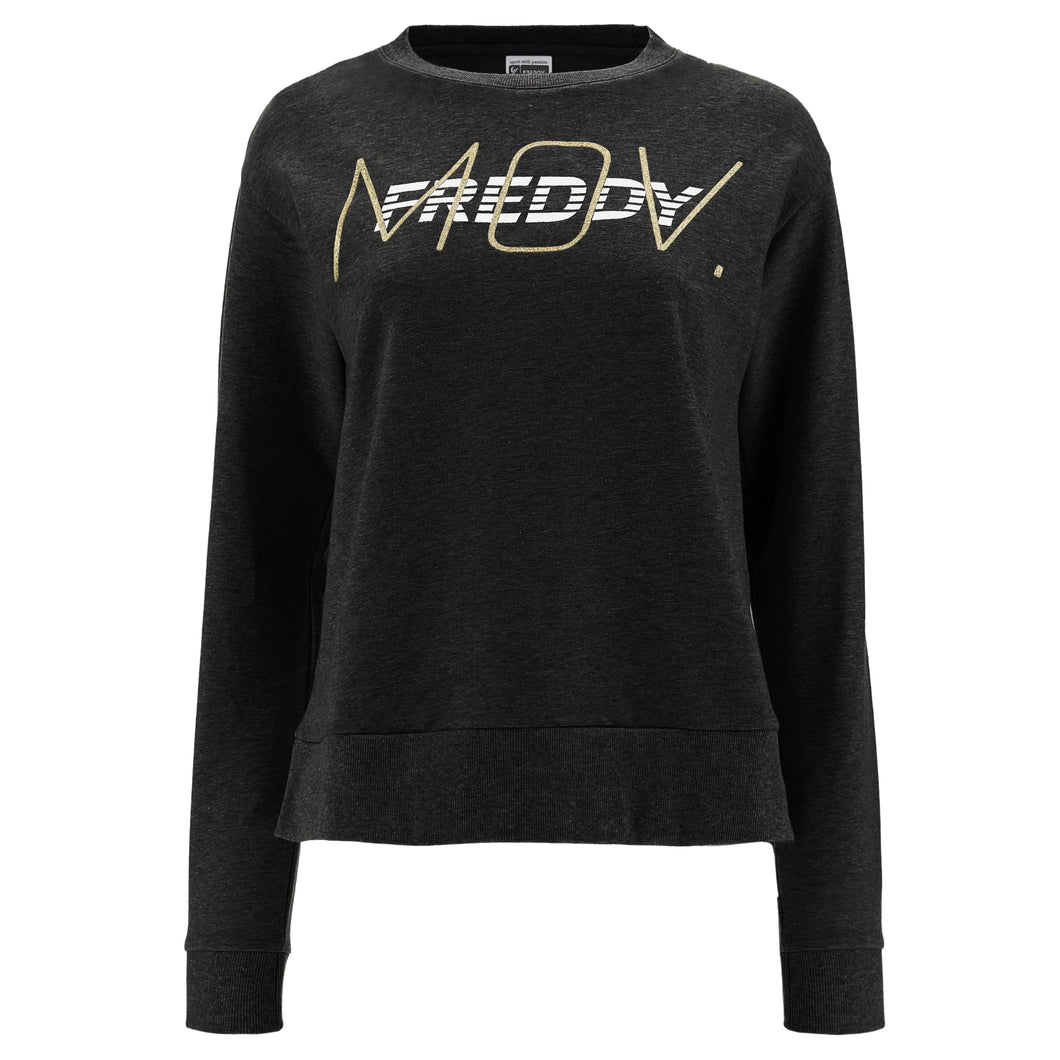 FREDDY - Felpa Girocollo con Stampa Bianca E Glitter MOV.