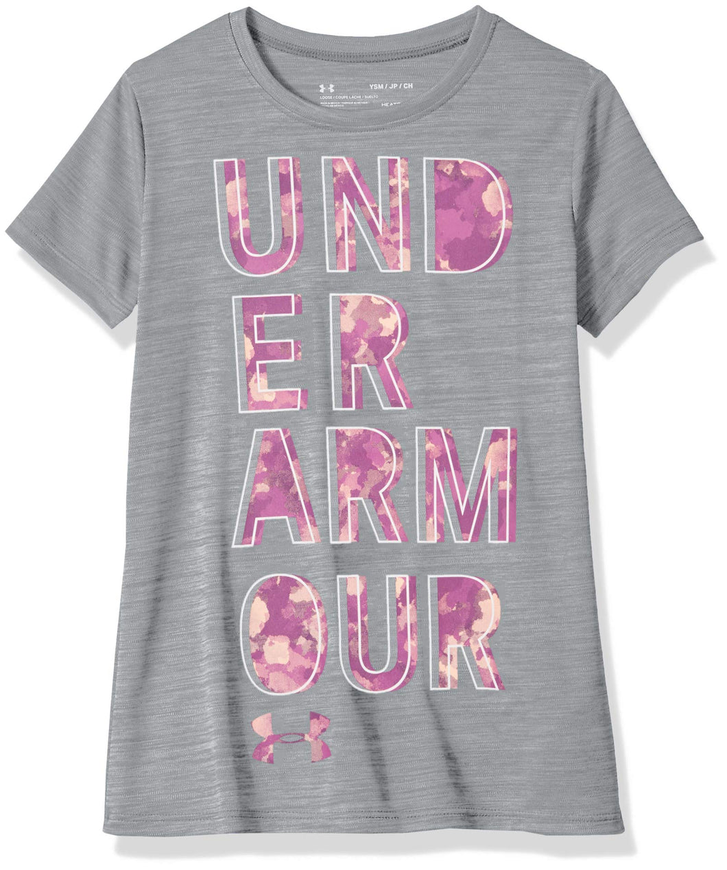 Under Armour, Hybrid 2.0 Big Logo Tee, Top A Manica Corta, Bambina