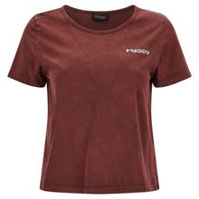 Carica l&#39;immagine nel visualizzatore di Gallery, FREDDY - T-Shirt Cropped Comfort Tinta in Capo Effetto Used

