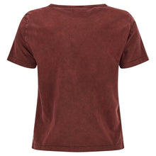 Carica l&#39;immagine nel visualizzatore di Gallery, FREDDY - T-Shirt Cropped Comfort Tinta in Capo Effetto Used
