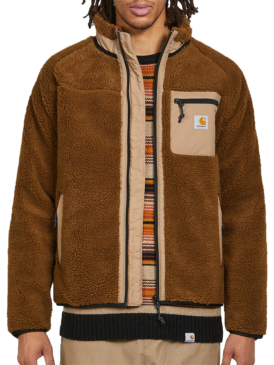 CARHARTT WIP Felpa in Pile Marrone