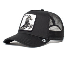 Carica l&#39;immagine nel visualizzatore di Gallery, Goorin Bros. Cappello da Baseball da Uomo The Farm Trucker in Rete per Donna, Trucker-Stallion-Black-#27195, Taglia Unica
