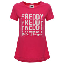 Carica l&#39;immagine nel visualizzatore di Gallery, FREDDY T-Shirt in Jersey di Cotone 100% con Stampa Bianca
