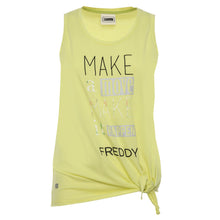 Carica l&#39;immagine nel visualizzatore di Gallery, FREDDY Canotta in Jersey di Viscosa annodata sul Fianco - Sunny Lime - Small
