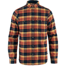 Carica l&#39;immagine nel visualizzatore di Gallery, Fjällräven Singi Heavy Flannel Shirt M Maglietta a Maniche Lunghe, Autumn Leaf-Dark Navy, M Uomo
