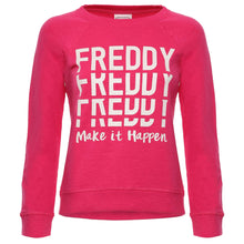 Carica l&#39;immagine nel visualizzatore di Gallery, FREDDY Tuta con Stampe A Contrasto in Felpa FIAMMATA Bambina Fucsia/Blu
