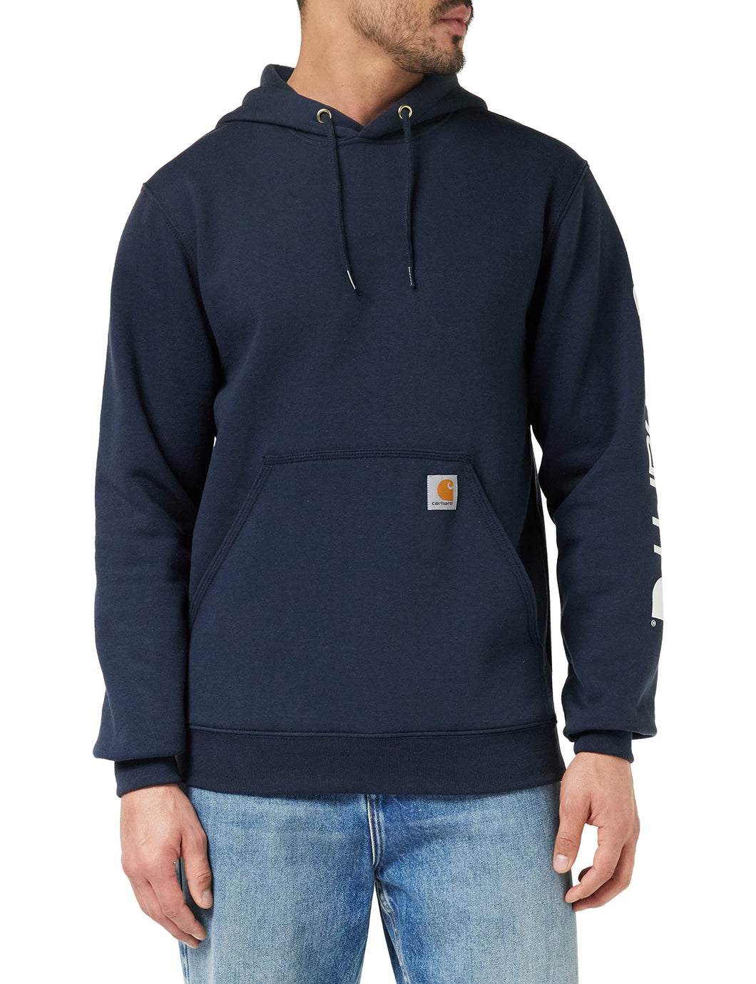 Carhartt Midweight Sleeve Logo Hooded Sweatshirt Felpa con Cappuccio Uomo (Pacco da 1)