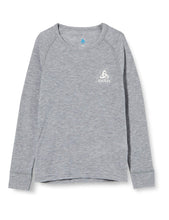 Carica l&#39;immagine nel visualizzatore di Gallery, Odlo Bl Top Crew Neck L/S Active Warm Kids - Grey Melange Intimo - Bambino Unisex - Bambini e Ragazzi
