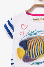 Carica l&#39;immagine nel visualizzatore di Gallery, Desigual Maglietta Pesce Cucitura Lato Marta 19SYTK06 Maglietta Baby
