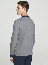 Carica l&#39;immagine nel visualizzatore di Gallery, NORTH SAILS Uomo Stretch Polo Camicia in Grigio Medio mélange Cotone Collo Classico con Abbottonatura e Spacchi Laterali sul Fondo - M
