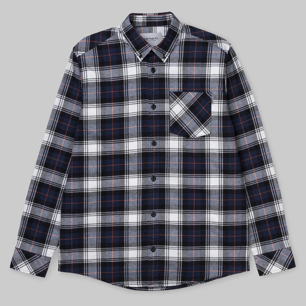CARHARTT WIP L/S Bostwick Shirt Camicia Uomo Manica Lunga Quadro