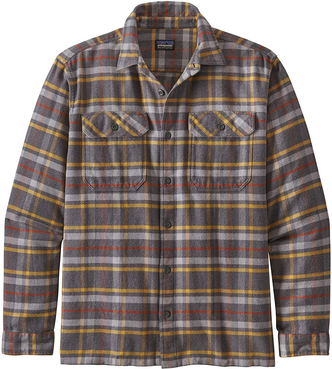 Patagonia M's L/S Fjord Flannel Shirt, Camicia Uomo Forge Grey