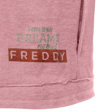 Carica l&#39;immagine nel visualizzatore di Gallery, FREDDY SHORT PANTALONCINI IN FRENCH TERRY LEGGERO CON STAMPE ARGENTO rosa antico
