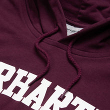 Carica l&#39;immagine nel visualizzatore di Gallery, CARHARTT WIP Hooded College Sweatshirt Felpa Uomo con Cappuccio e Stampa Logo Bordeaux
