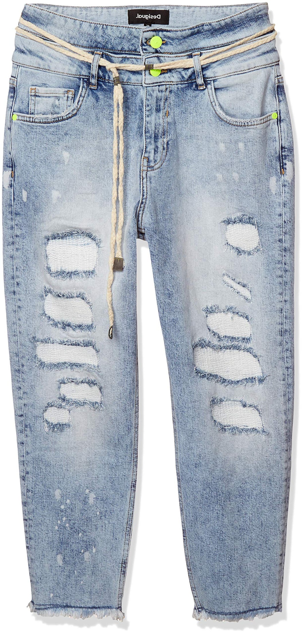 Desigual Denim Twoway Jeans Boyfriend Doppio girovita