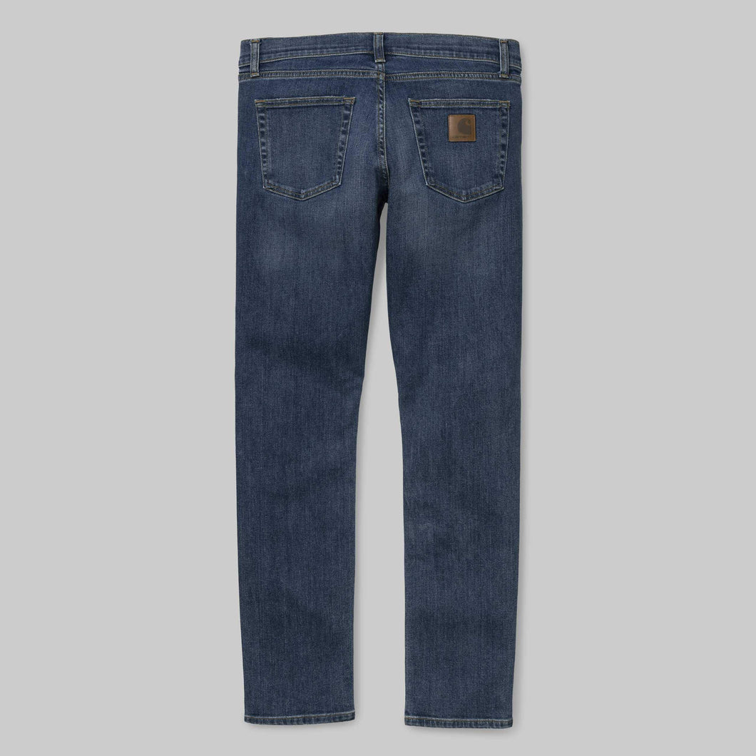 CARHARTT WIP Rebel Pant, Slim Tapered Fit, Stretch, Blue Shore Washed