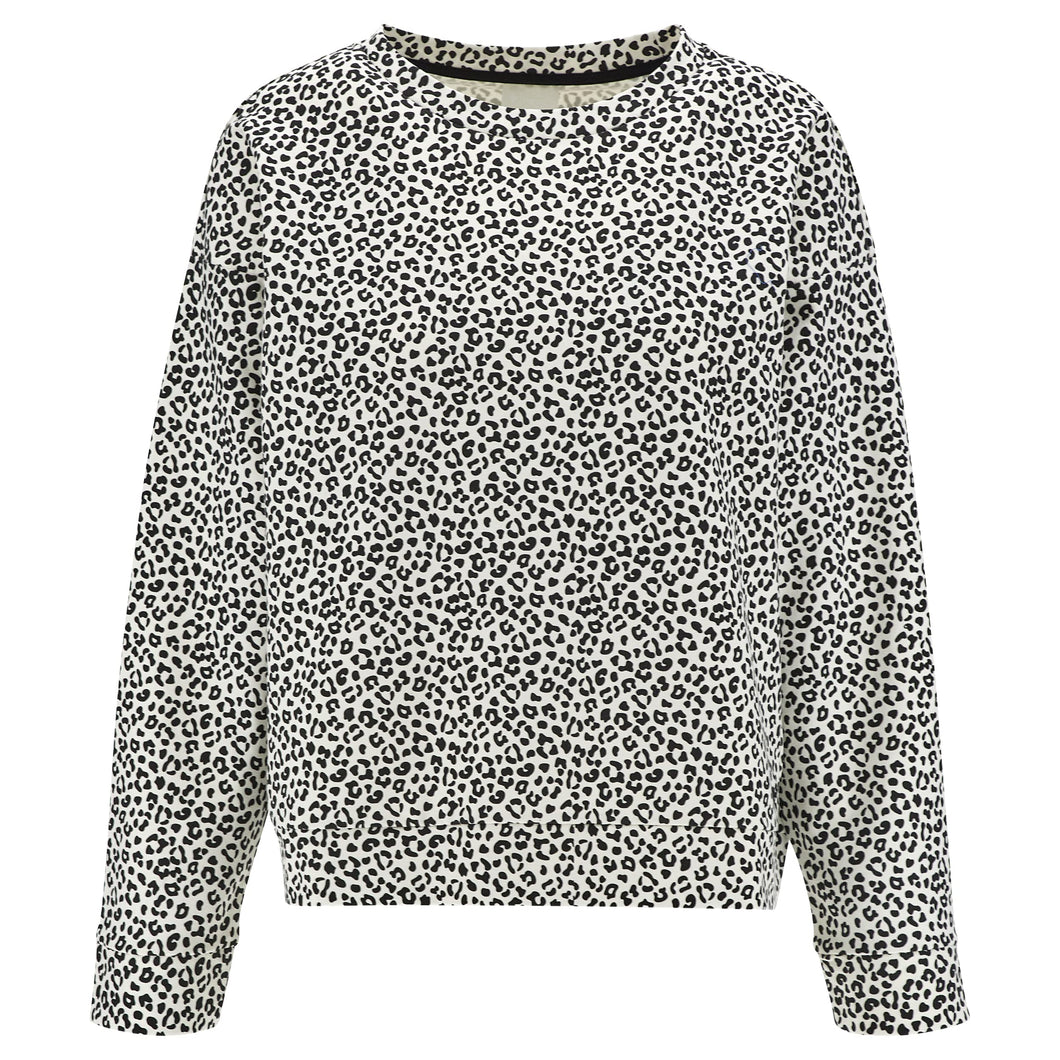 FREDDY - Felpa Leggera Oversize con Stampa A Fantasia Animalier