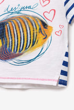 Carica l&#39;immagine nel visualizzatore di Gallery, Desigual Maglietta Pesce Cucitura Lato Marta 19SYTK06 Maglietta Baby
