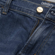 Carica l&#39;immagine nel visualizzatore di Gallery, CARHARTT WIP Rebel Pant, Slim Tapered Fit, Stretch, Blue Shore Washed
