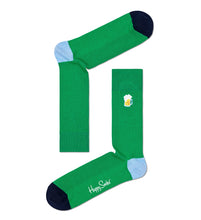 Carica l&#39;immagine nel visualizzatore di Gallery, Happy Socks 2-Pack Beer Socks Gift Set, colorate e divertenti, Calzini per uomo e donna, Verde-Blu-Arancia 2 paia
