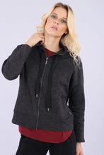 Carica l&#39;immagine nel visualizzatore di Gallery, FREDDY Felpa Comfort Stile Giacca con Soffietto e Coulisse al Collo
