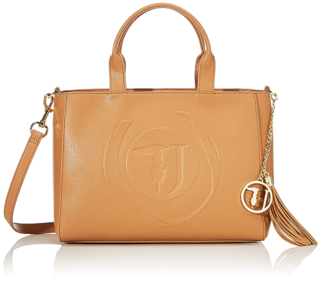 Trussardi Jeans Faith Shopper MD Tumbled Ecole, Borsa a Mano Donna, 23.5x15x32 cm (W x H x L)