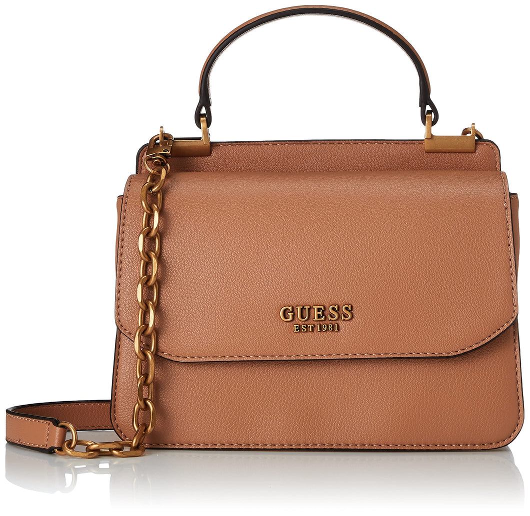 GUESS Kristle Top-Handle Flap Caramel One Size