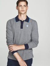 Carica l&#39;immagine nel visualizzatore di Gallery, NORTH SAILS Uomo Stretch Polo Camicia in Grigio Medio mélange Cotone Collo Classico con Abbottonatura e Spacchi Laterali sul Fondo - M

