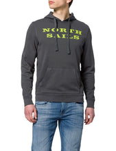 Carica l&#39;immagine nel visualizzatore di Gallery, NORTH SAILS Felpa con Cappuccio da Uomo - 100% Morbido Cotone - vestibilità Comoda - Bordo Sportivo con Ampie Tasche a Marsupio e Bordi a Costine
