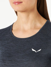 Carica l&#39;immagine nel visualizzatore di Gallery, SALEWA PUEZ Graphic 2 Dry W S/S Tee, Black out Melange, 40 IT/48 IT Donna

