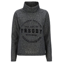 Carica l&#39;immagine nel visualizzatore di Gallery, FREDDY Felpa in Lurex con Collo a Tubo e Stampa College
