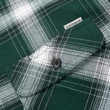 Carica l&#39;immagine nel visualizzatore di Gallery, Carhartt WIP L/S Rigg Shirt camicia uomo felpatina check Verde Parsley

