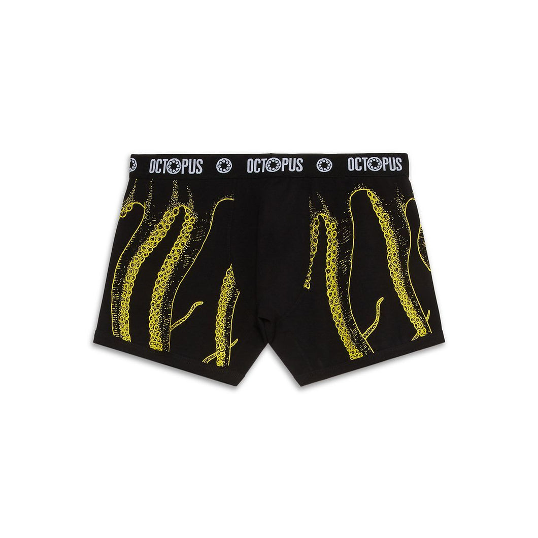 OCTOPUS OUTLINE BOXER SCREEN PRINTED ELAST UNDERWEAR PANTS YELLOW Intimo