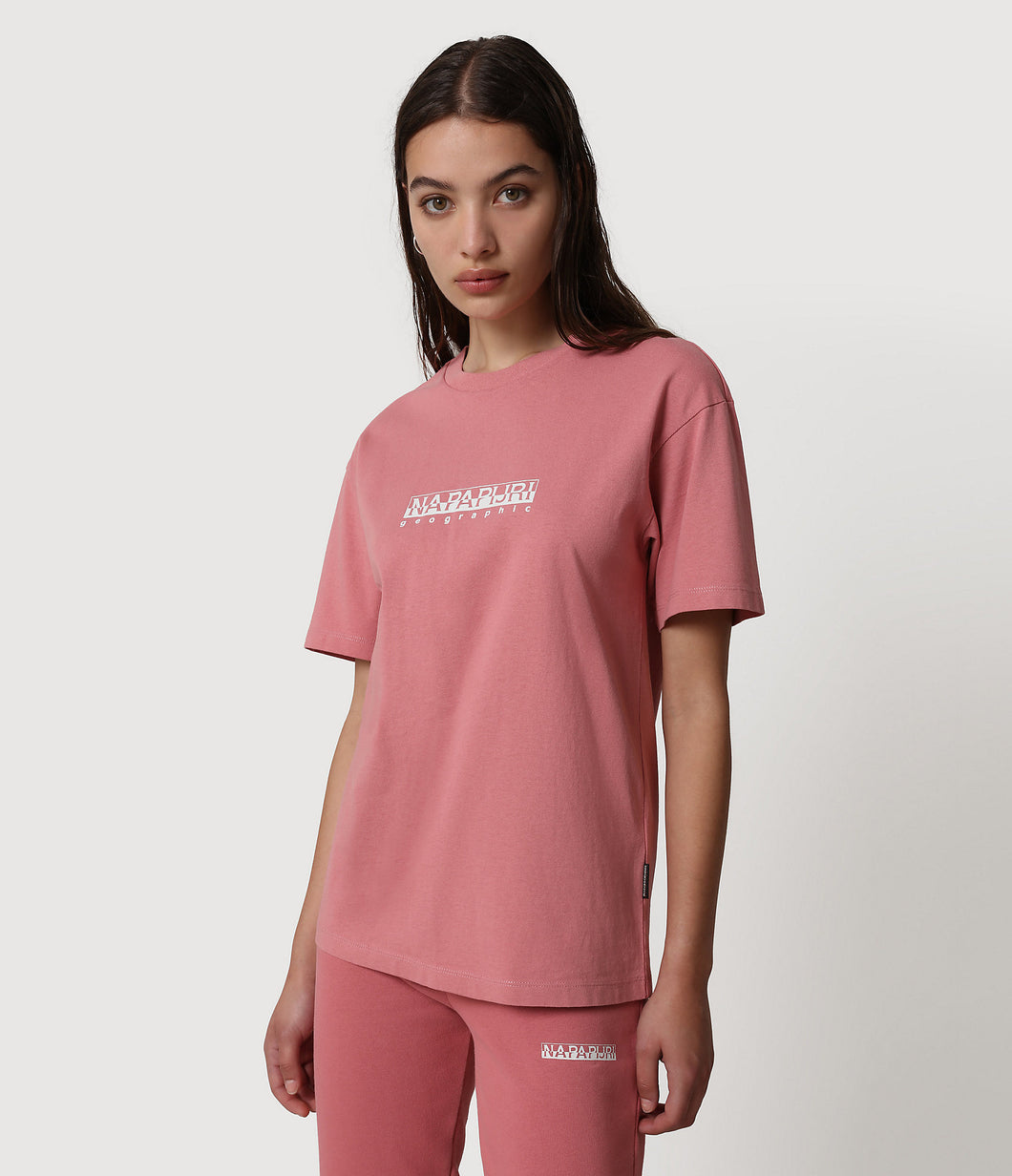 Napapijri Maglietta T-shirt corta Box Box W SS 3 Pink