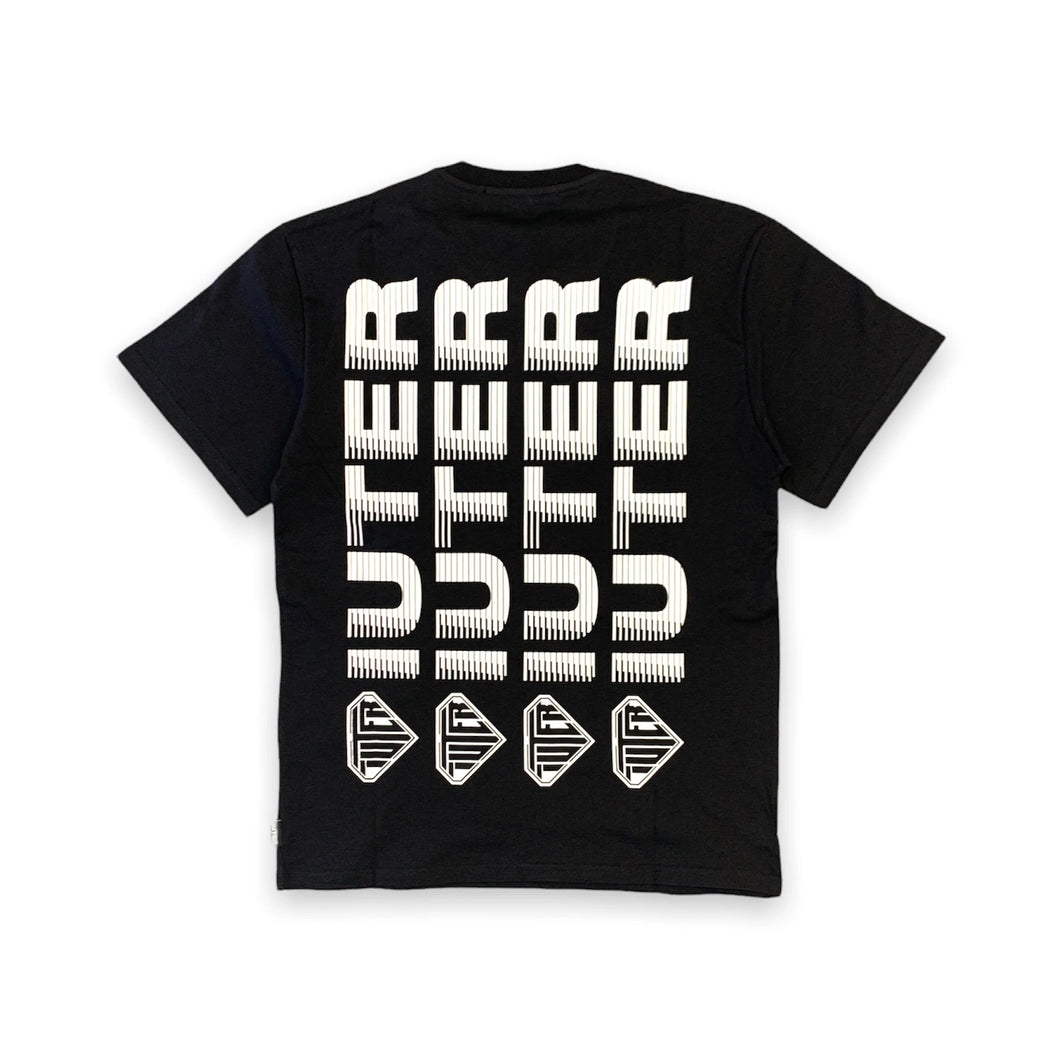 IUTER FAST LOGO TEE T-Shirt - Screen Print BLACK Nero
