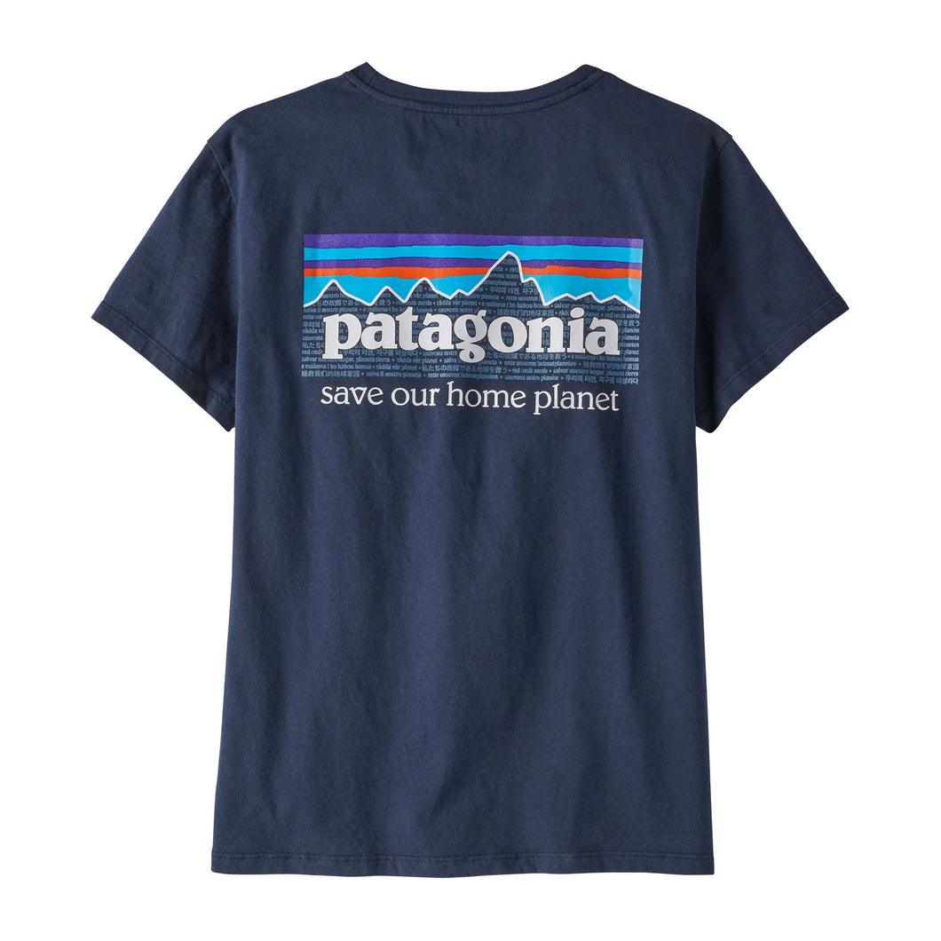 Patagonia t-shirt donna Women's P-6 Mission Organic T-Shirt Birch New Navy Blu