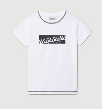 Carica l&#39;immagine nel visualizzatore di Gallery, Napapijri T-shirt maglietta Bambino girocollo K Sob White Bianco
