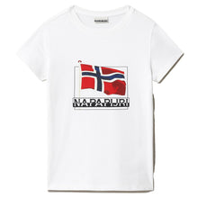 Carica l&#39;immagine nel visualizzatore di Gallery, Napapijri K Seji SS T-shirt a manica corta bambino white bianco
