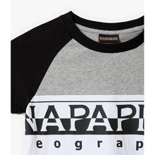 Carica l&#39;immagine nel visualizzatore di Gallery, Napapijri Maglietta Manica Corta T-shirt da bambino K S-Entremont Grigio Nero
